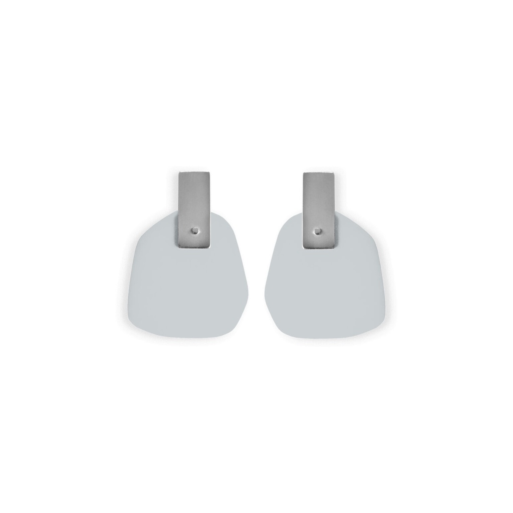 Lisa Kroeber Jewellery Art - Earrings Flower Petals - Window Grey