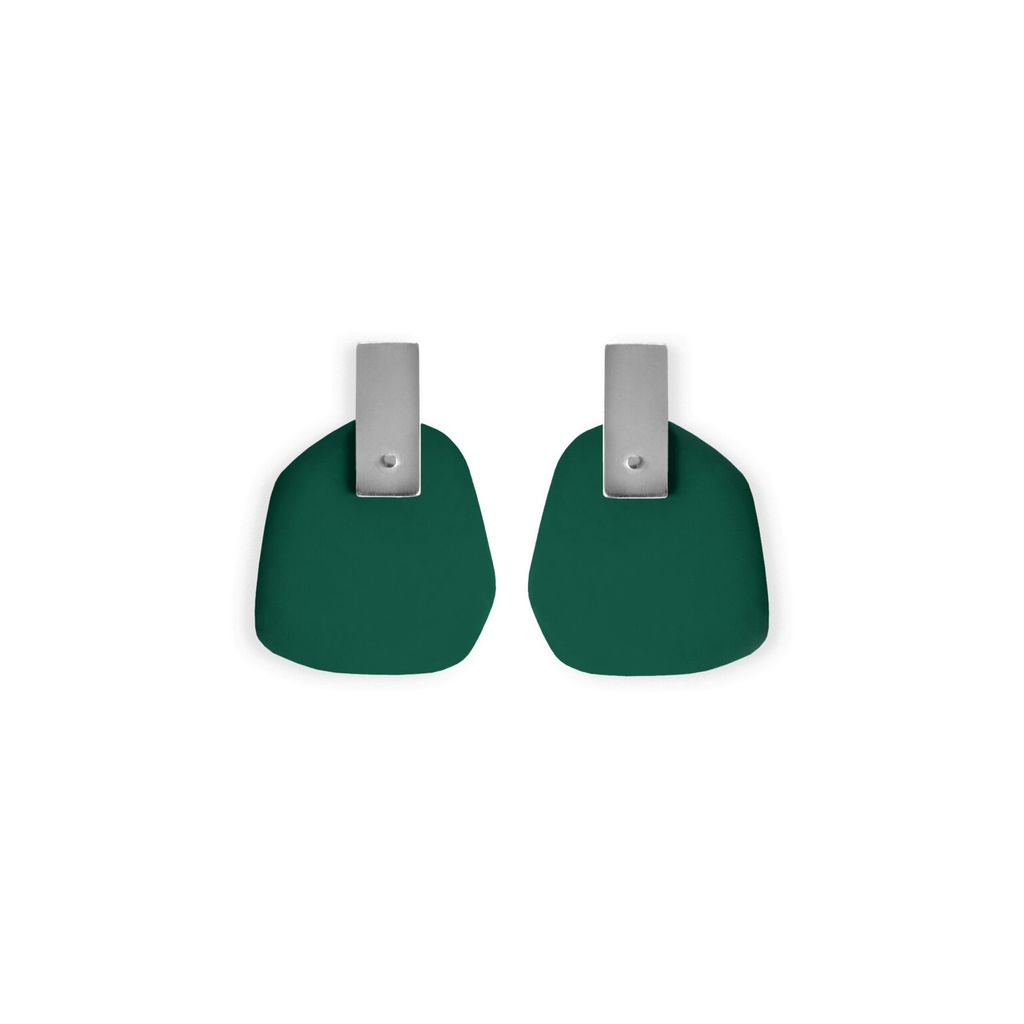 Lisa Kroeber Jewellery Art - Earrings Flower Petals - Moss Green
