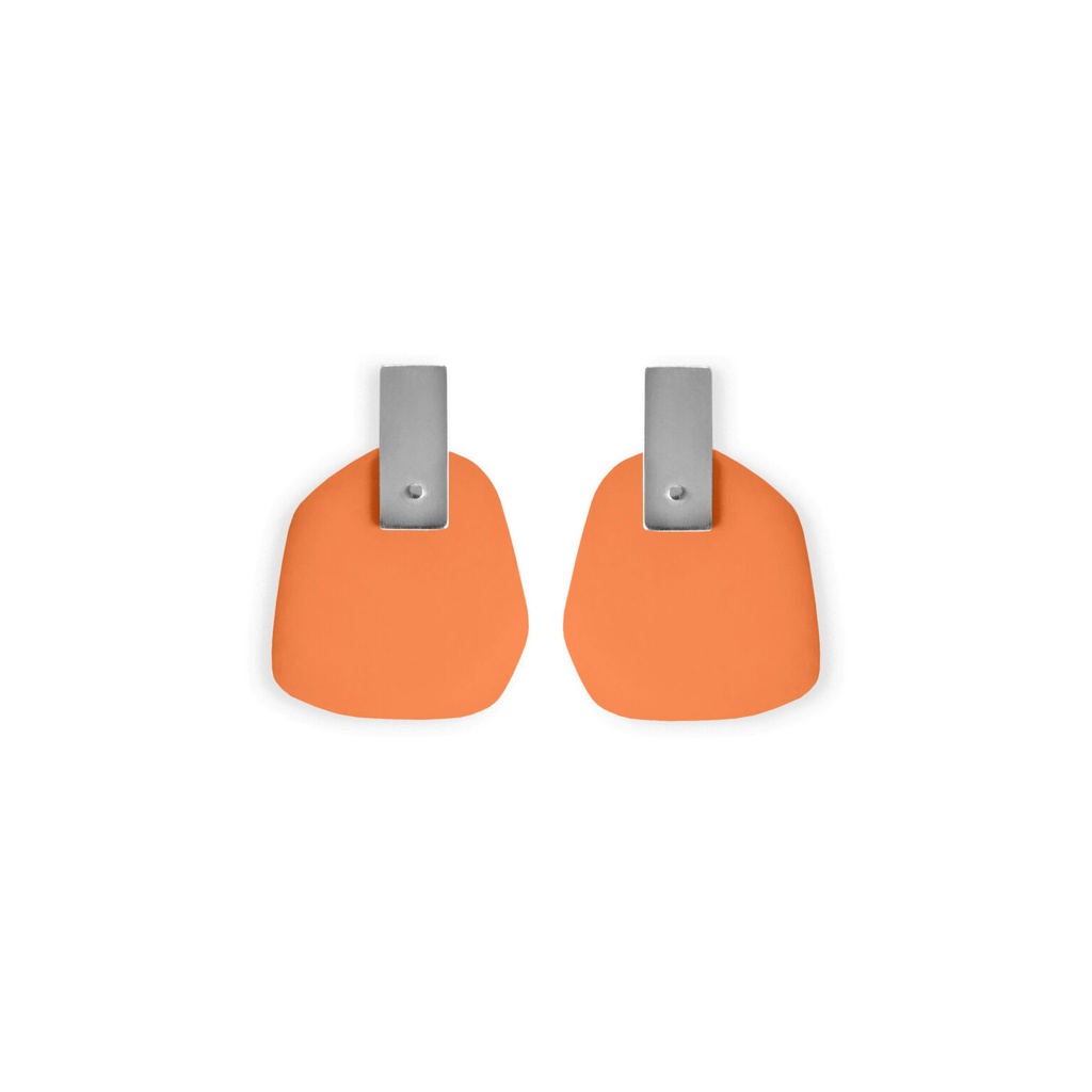 Lisa Kroeber Jewellery Art - Earrings Flower Petals - Pastel Orange 