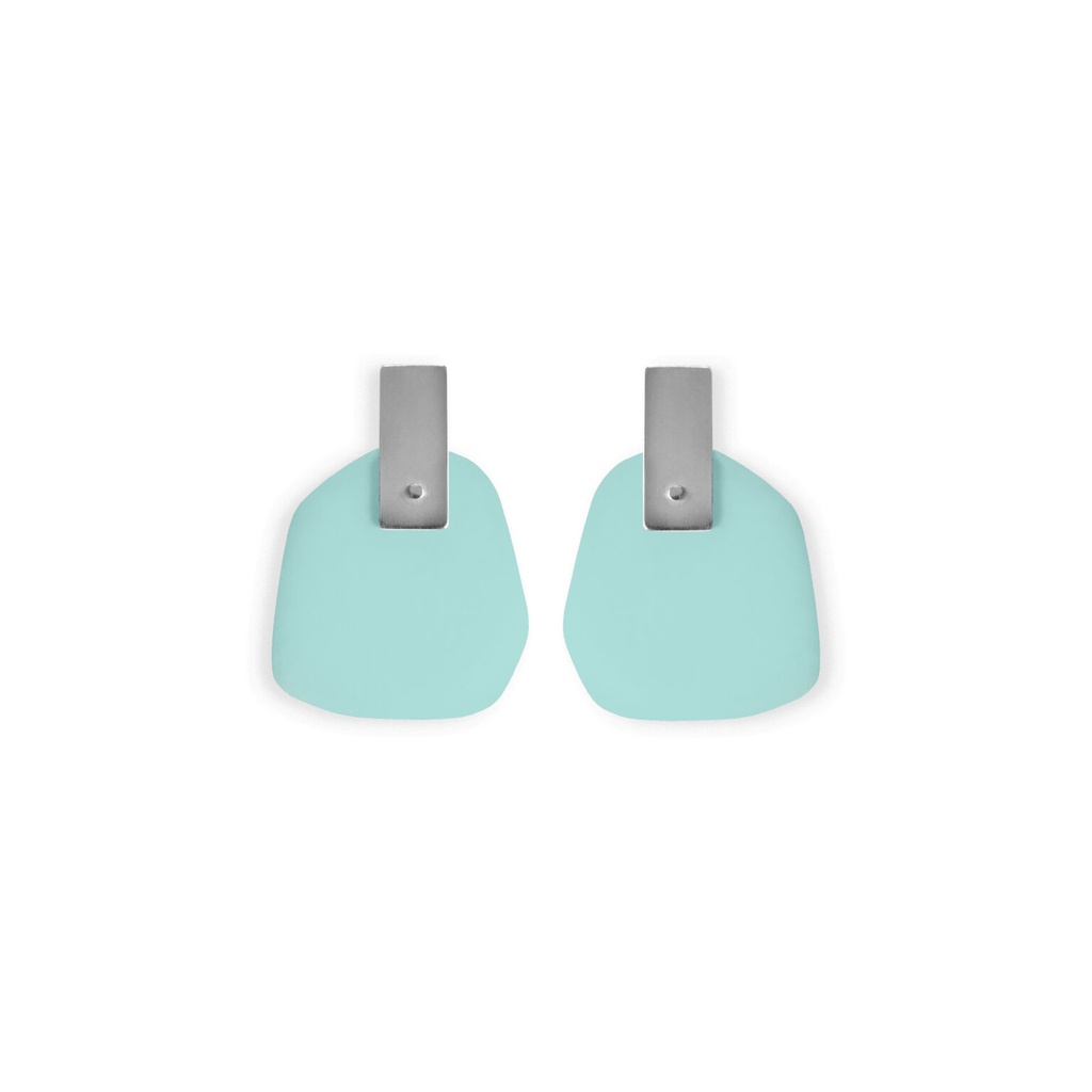 Lisa Kroeber Jewellery Art - Earrings Flower Petals - Pastel Turquoise