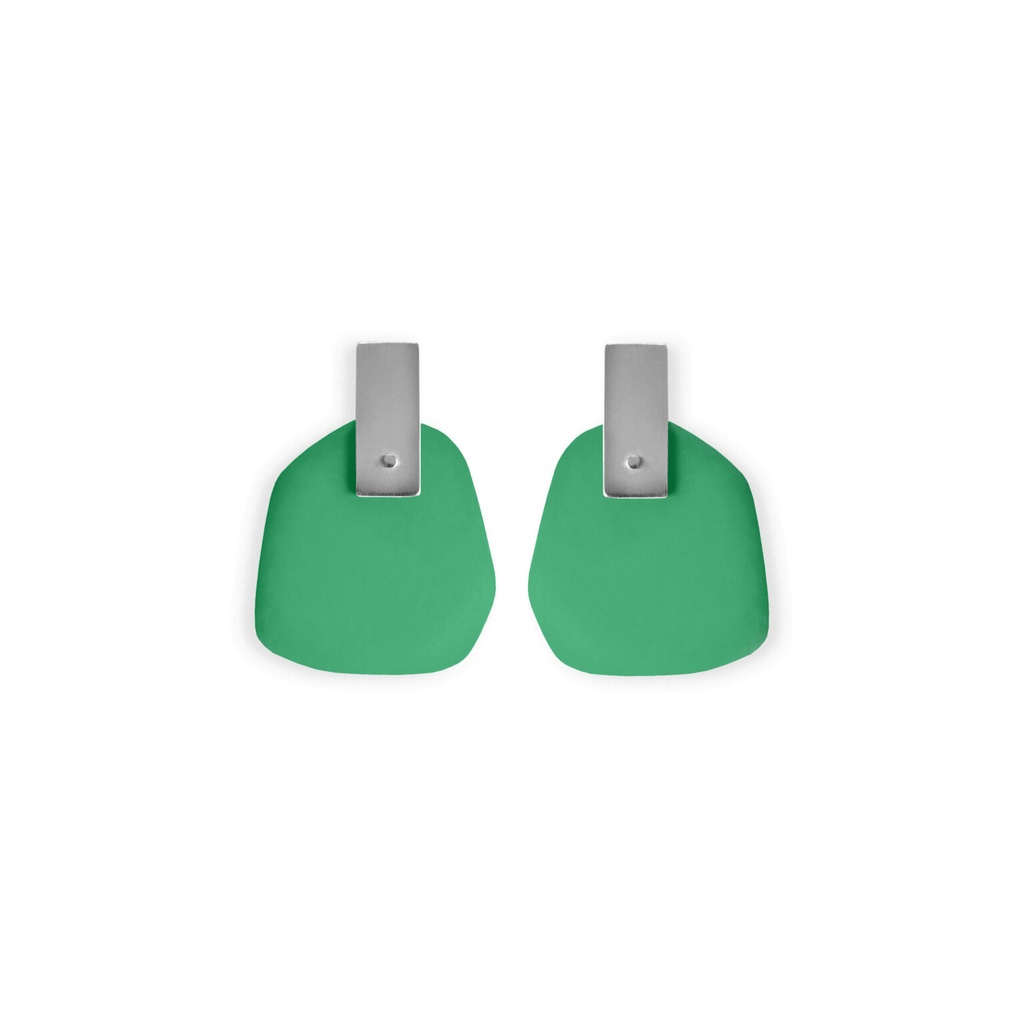 Lisa Kroeber Jewellery Art - Earrings Flower Petals - Signal Green