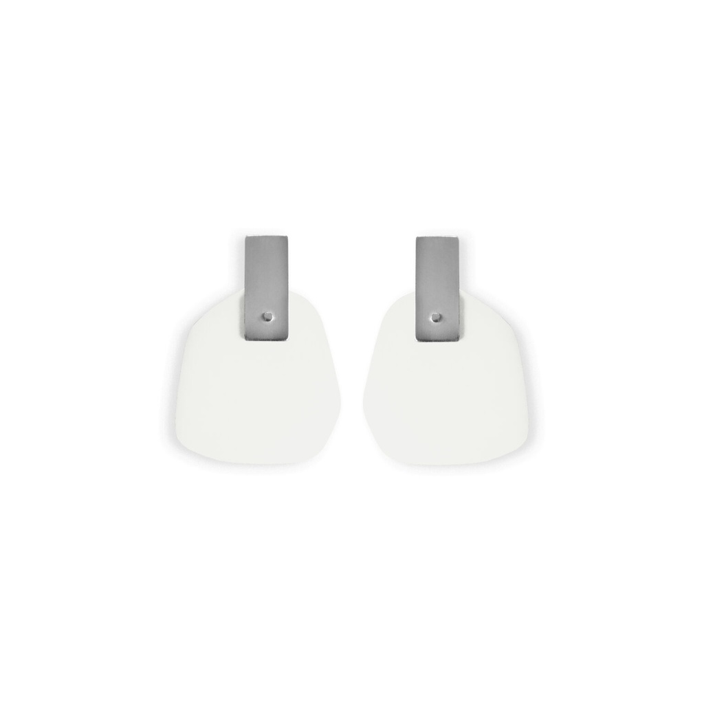 Lisa Kroeber Jewellery Art - Earrings Flower Petals - Signal White