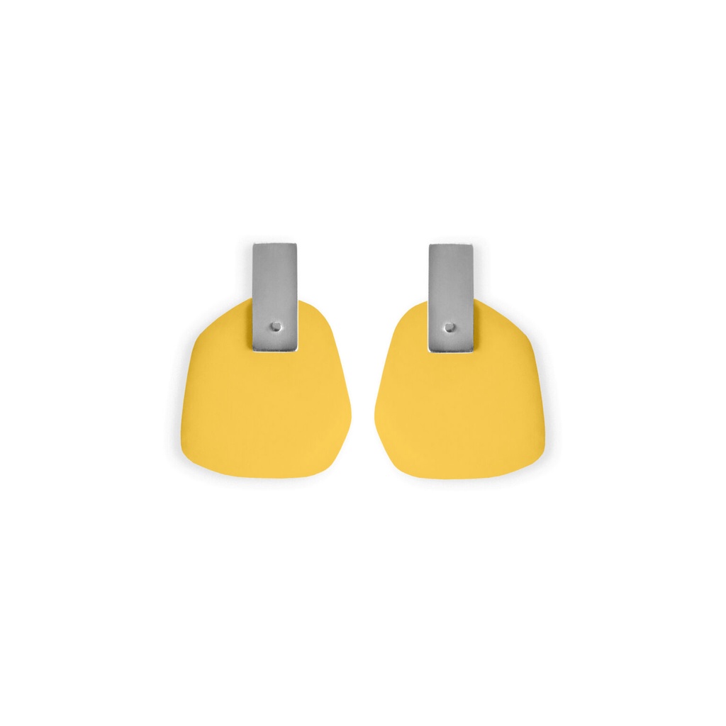 Lisa Kroeber Jewellery Art - Earrings Flower Petals - Traffic Yellow