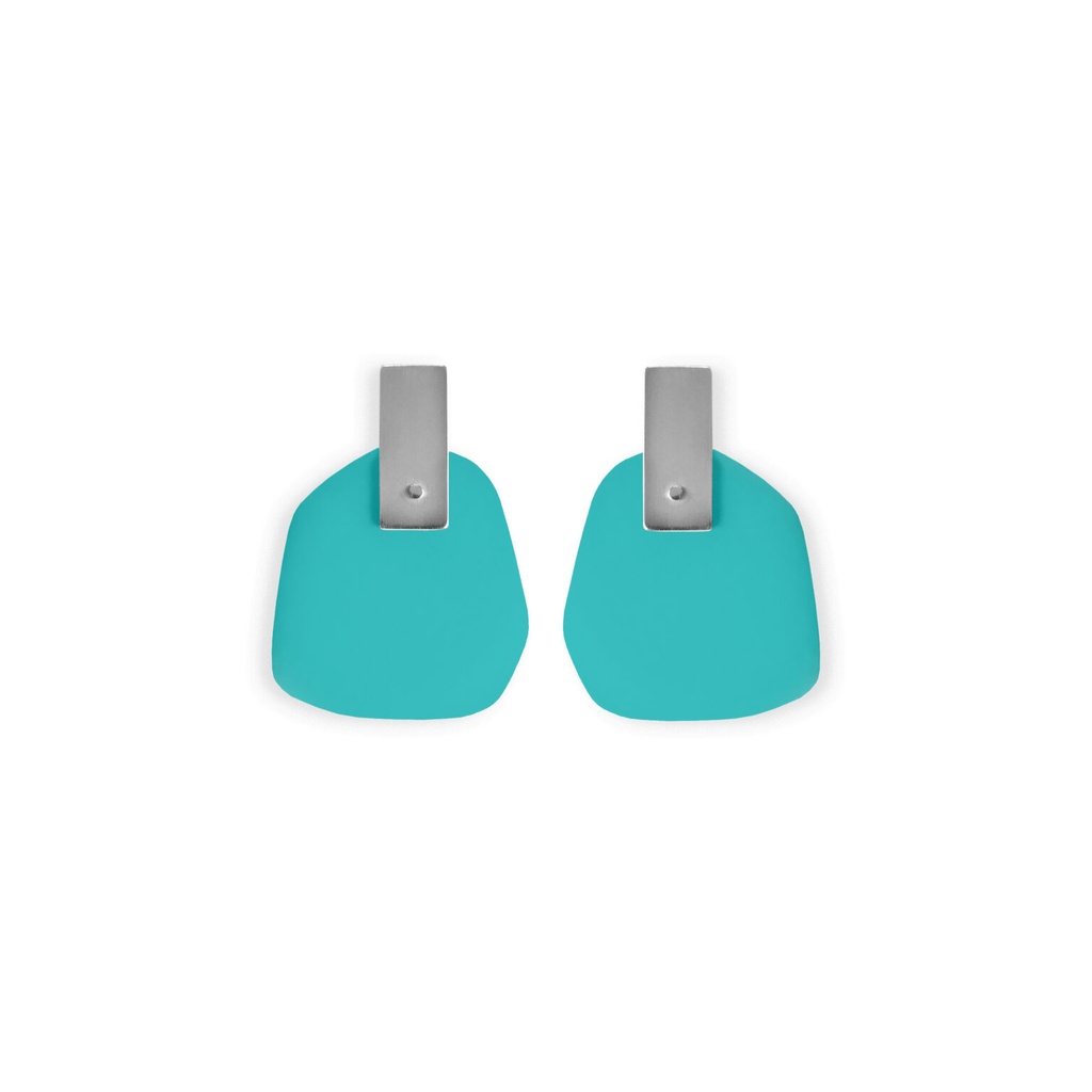 Lisa Kroeber Jewellery Art - Earrings Flower Petals - Turquoise