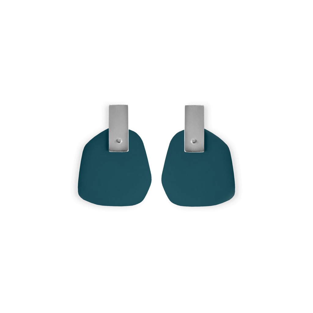 Lisa Kroeber Jewellery Art - Earrings Flower Petals - Ocean Blue