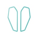 Lisa Kroeber Jewellery Art - Earrings Color Frames - Pastel Turquoise