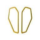 Lisa Kroeber Jewellery Art - Earrings Color Frames - Traffic Yellow