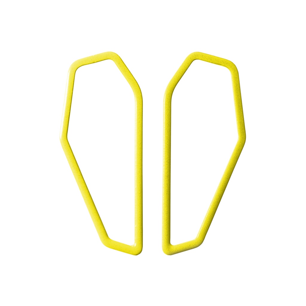 Lisa Kroeber Jewellery Art - Earrings Color Frames - Sulfur Yellow