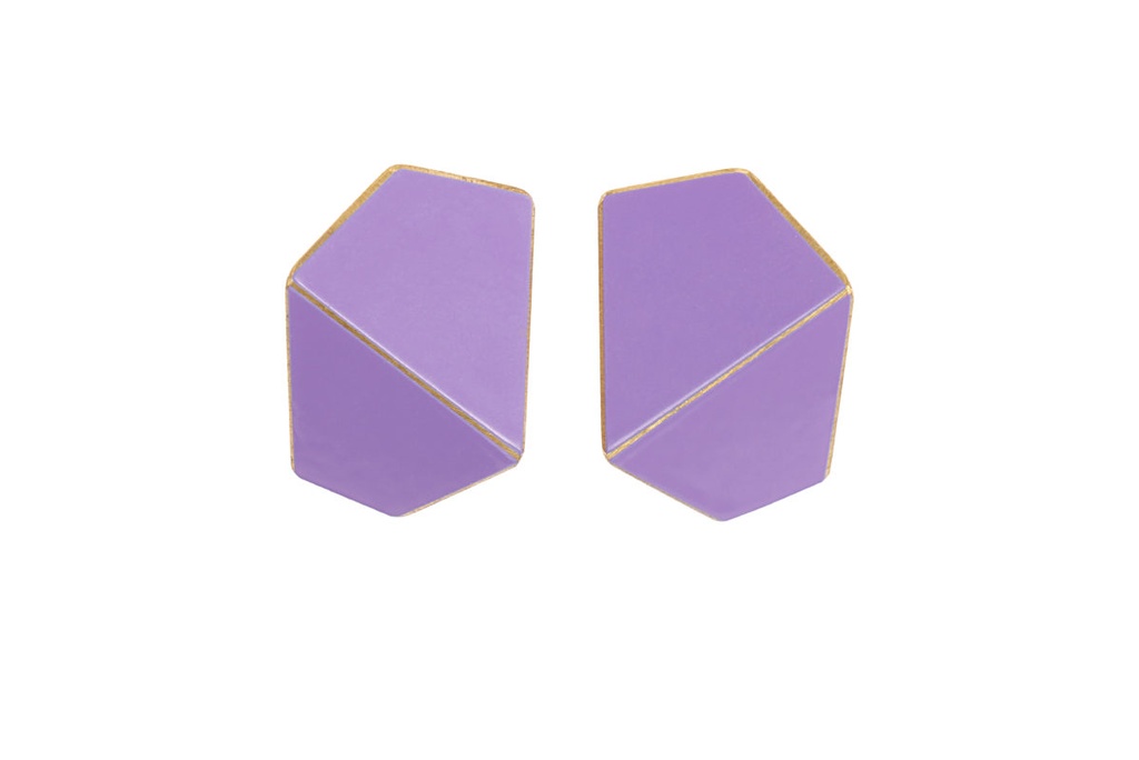 Lisa Kroeber Jewellery Art - Earrings Folded wide - Lilac