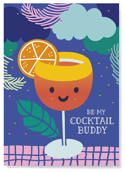 Nobis Design - Postkarte - Familytree - Cocktail Buddy