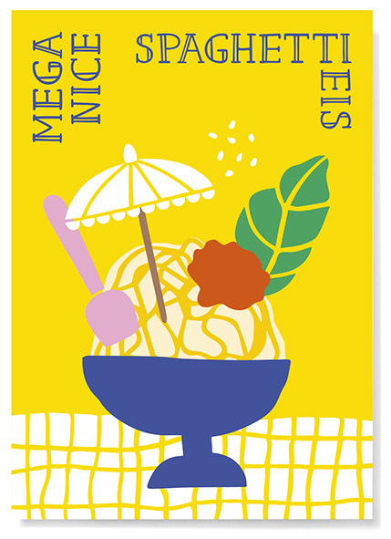 Nobis Design - Postkarte - Familytree - Spaghettieis