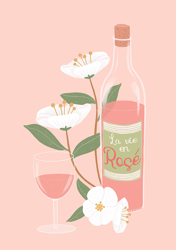Nobis Design - Postkarte - Toni Starck - La vie en rosé
