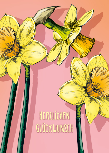 Nobis Design - Postkarte - illi - LUSIE Herzlichen Glückwunsch