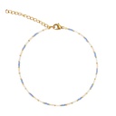 HCA - elastisches Fußkettchen - Follow your dreams - Miyuki-Perlen - blau