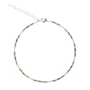 HCA - elastisches Fußkettchen - Follow your dreams - Miyuki-Perlen - Lila/grün
