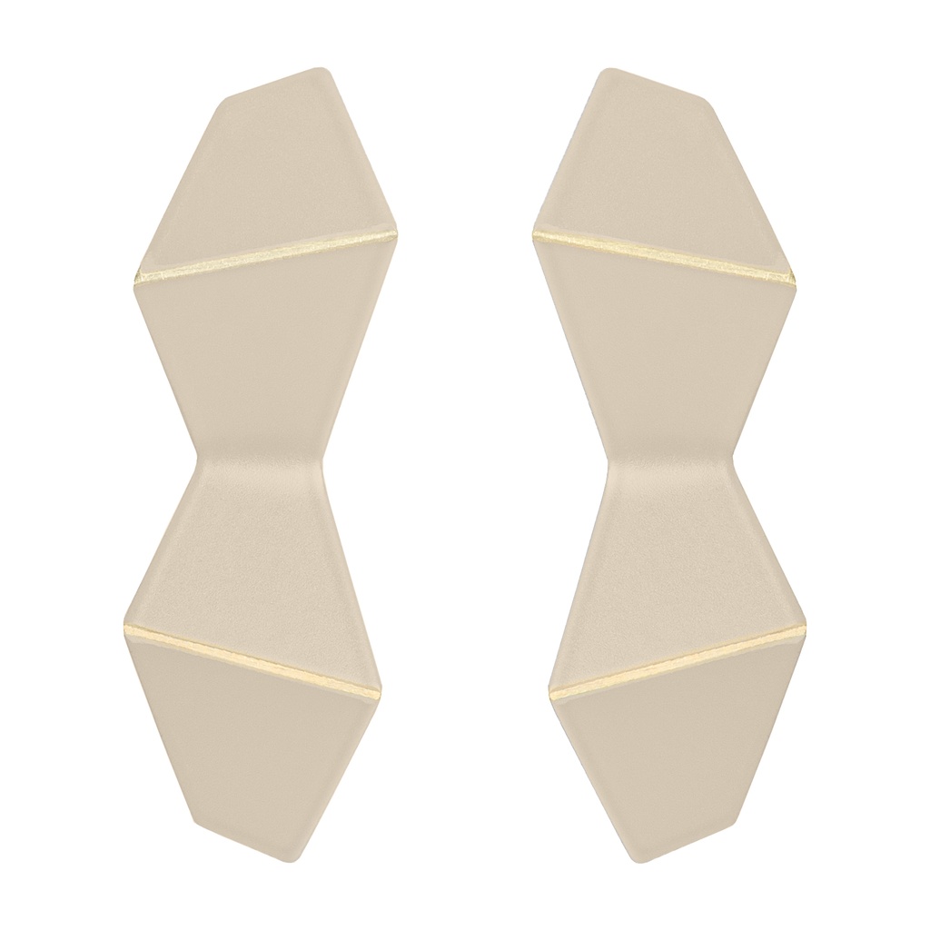 Lisa Kroeber Jewellery Art - Earrings Folded Double - Ivory