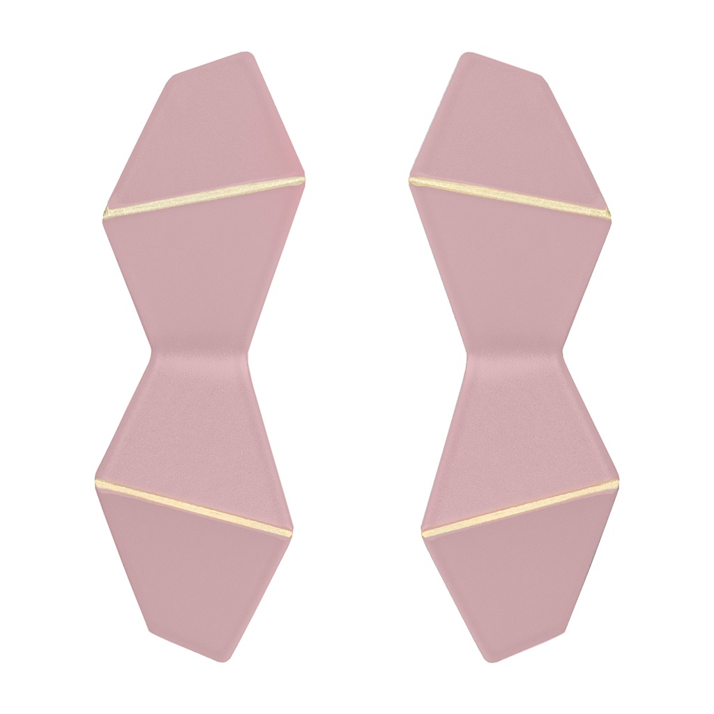 Lisa Kroeber Jewellery Art - Earrings Folded Double - Light Pink