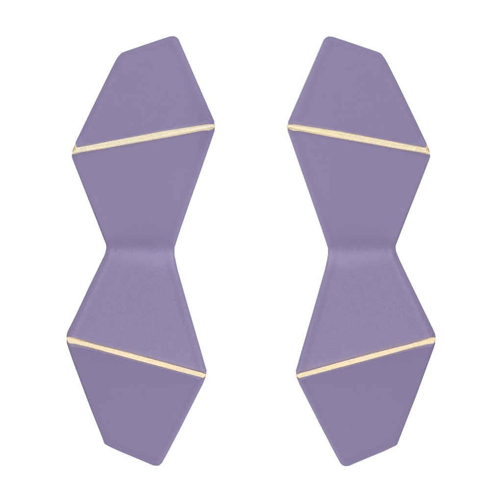 Lisa Kroeber Jewellery Art - Earrings Folded Double - Lilac