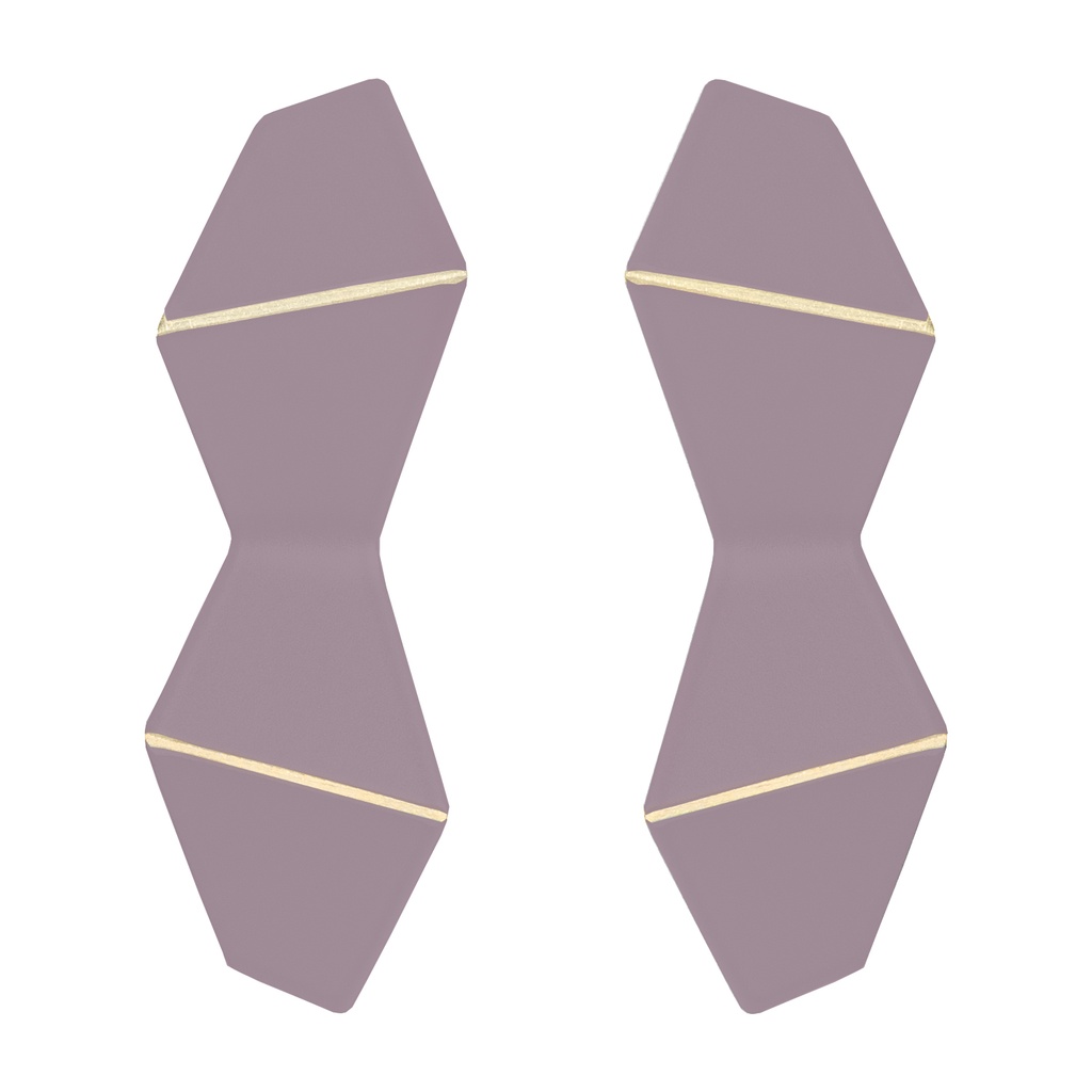 Lisa Kroeber Jewellery Art - Earrings Folded Double - Pastel Violet