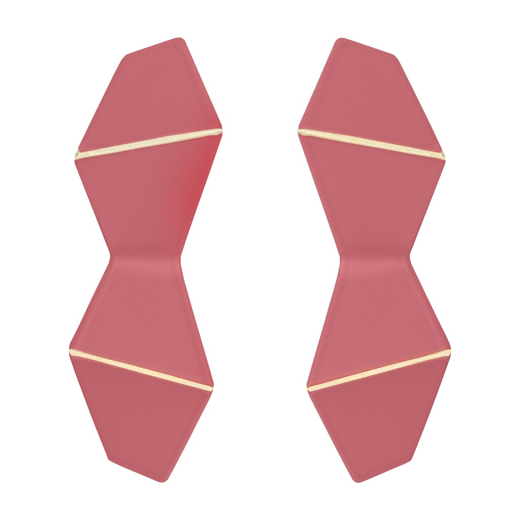 Lisa Kroeber Jewellery Art - Earrings Folded Double - Strawberry