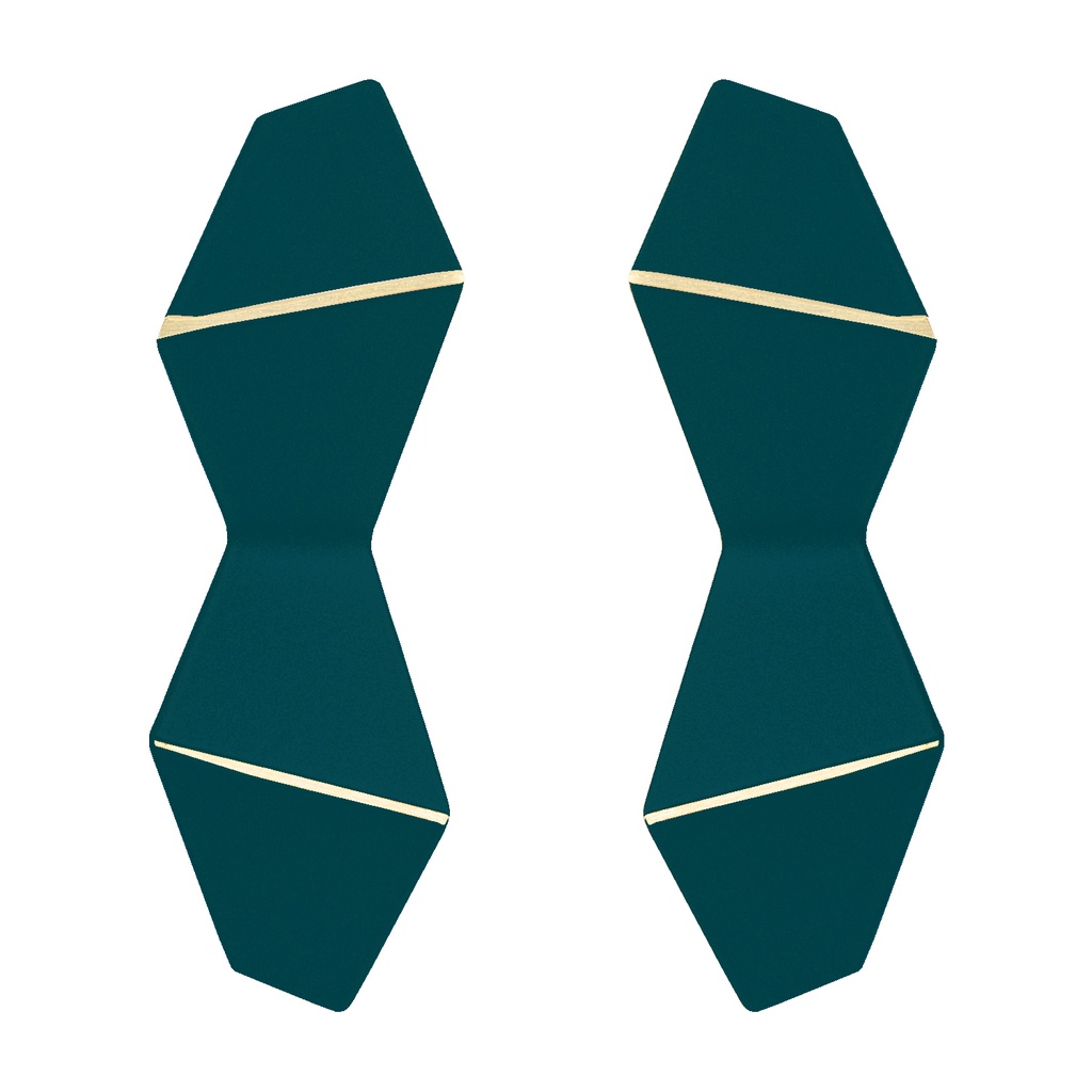 Lisa Kroeber Jewellery Art - Earrings Folded Double - Ocean Blue