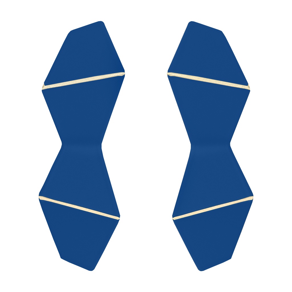 Lisa Kroeber Jewellery Art - Earrings Folded Double - Ultramarine Blue