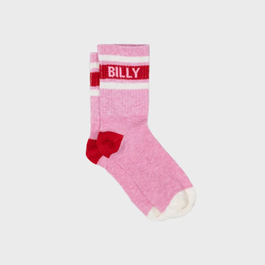Billybelt - Tennissocken rosa rot weiß gestreift - Gr. 37-40