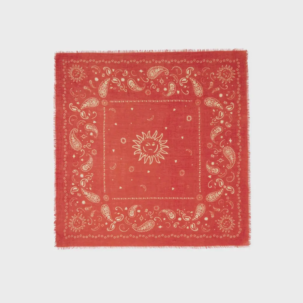Billybelt - Petit Foulard Alice - kleines Tuch aus 100% Baumwolle - Rouge