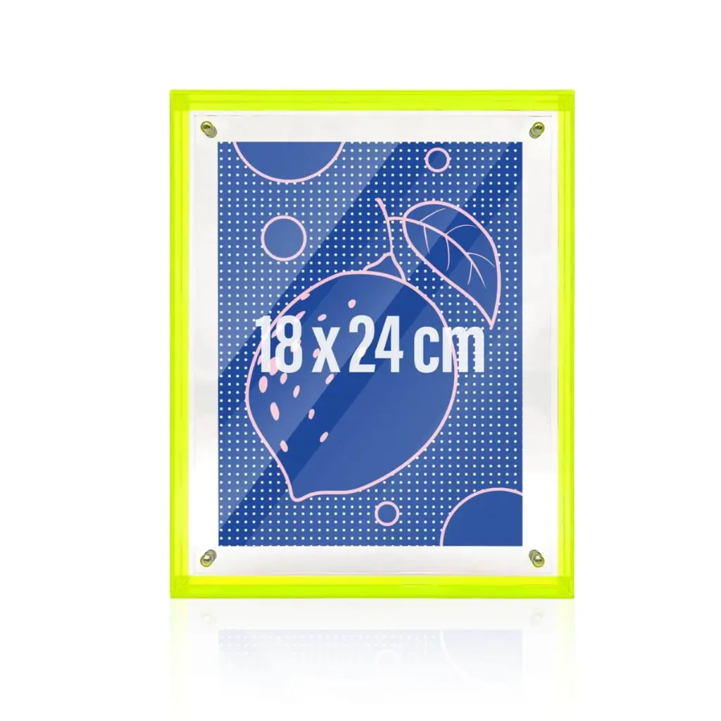 Mea Living - Neon Bilderrahmen Acryl 18x24 cm gelb