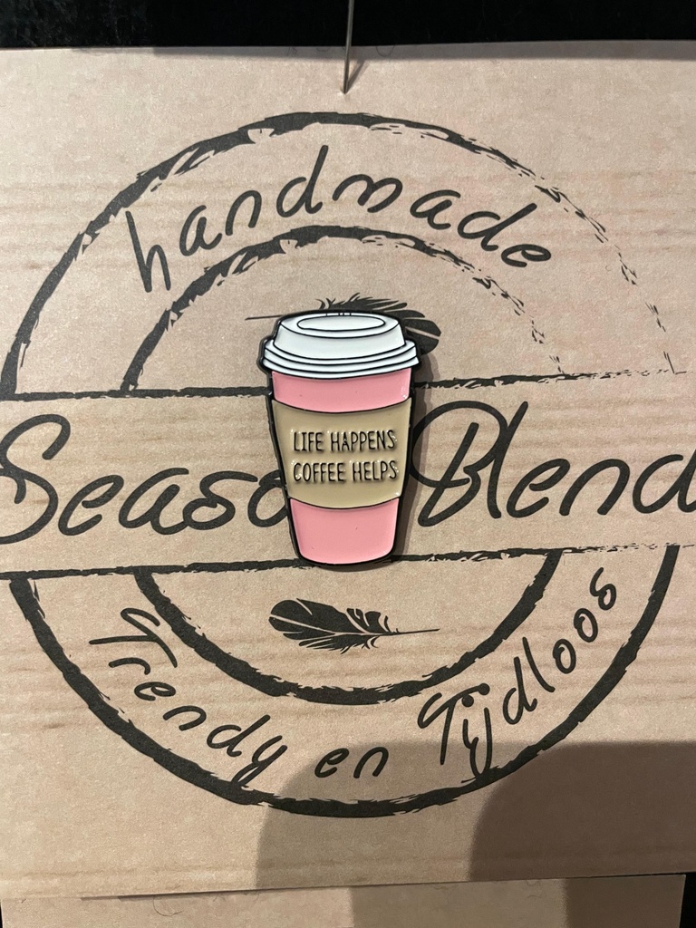 Season Blend - Pin COFFEE CUP LIFE HAPPENS COFFEE HELPS