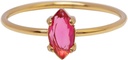 Charmins - R1685 - Gold Ring Ellipse Rose Cristal