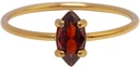 Charmins Ring - R1686 - Gold Ring Ellipse Ruby Red Cristal