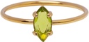 Charmins Ring - R1690 - Gold Ring Ellipse Lightgreen Cristal