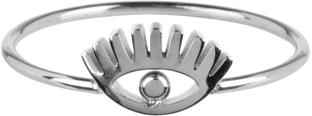 Charmins Ring - R761 - Lashes Shiny Steel Ring