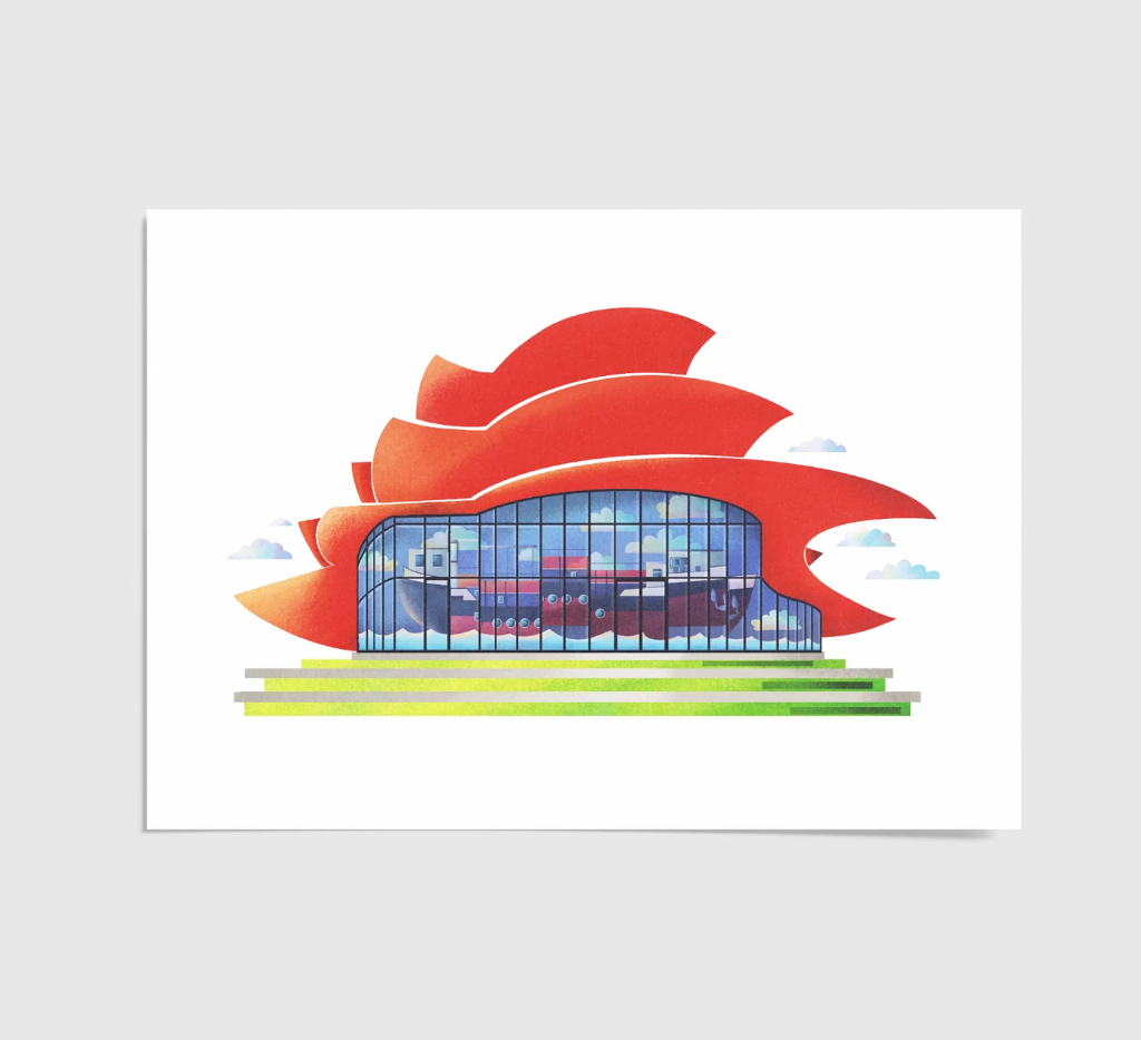 Luckycatstudio - Postkarte - Hans-Otto-Theater, Potsdam
