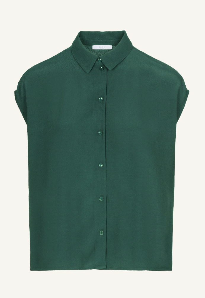 By bar - Kiek Viscose Top - 482 Deep green