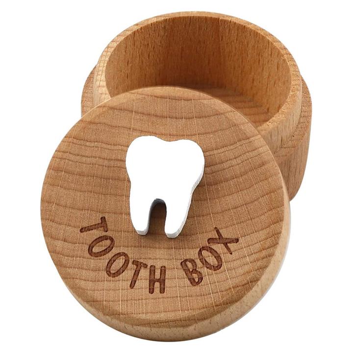 Kinder Holzdose Zahnbox Tooth Box