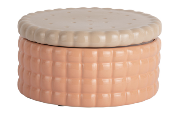 Present Time - Keramik Vorratsdose Keksdose L peach 