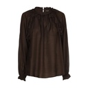 Caroline Biss - Tunika STRAIGHT FLOWY BLOUSE WITH FLOUNCE EFFECT coffee 