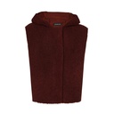 Caroline Biss - Weste TEDDY BODY WARMER WITH HOOD burgandy 