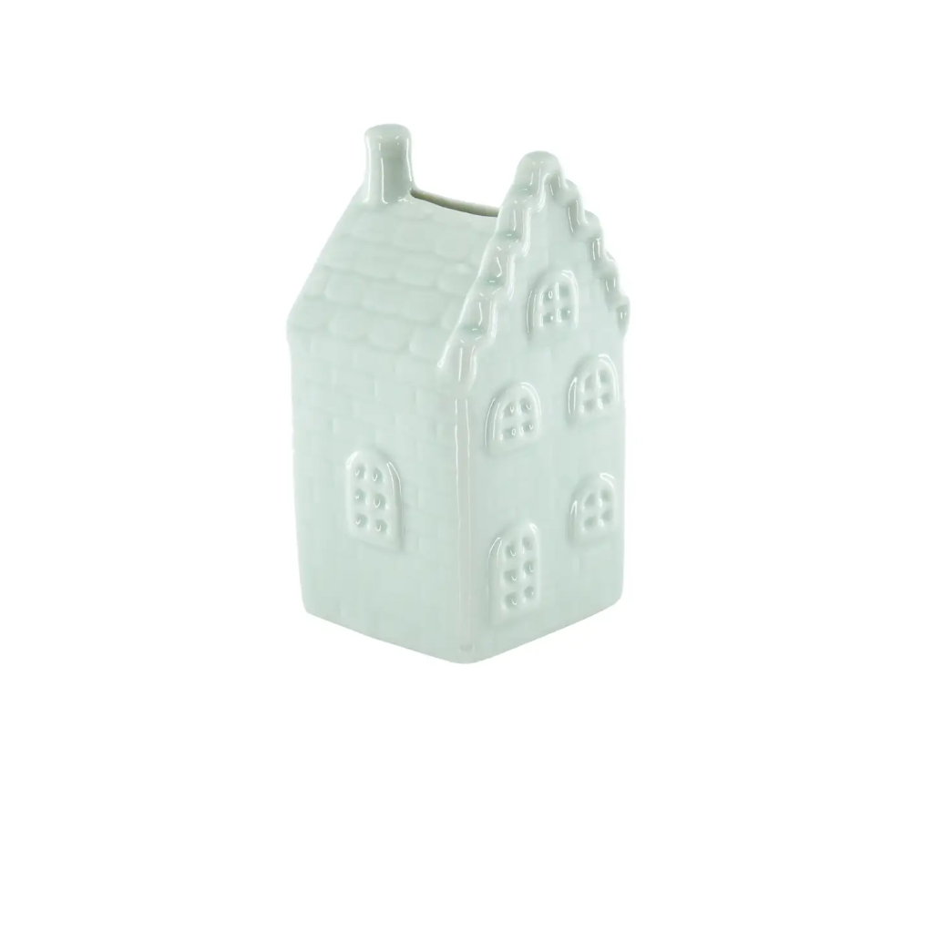 Housevitamin - Money Bank Spardose Hollandhaus Keramik mintgrün 7x7x13cm