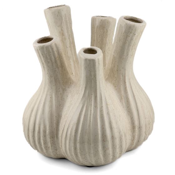 Kolony - Vase Garlic beige 18x18x18,5cm