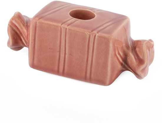 Kolony - Kerzenhalter Bonbon Keramik altrosa 14,5x6x6cm