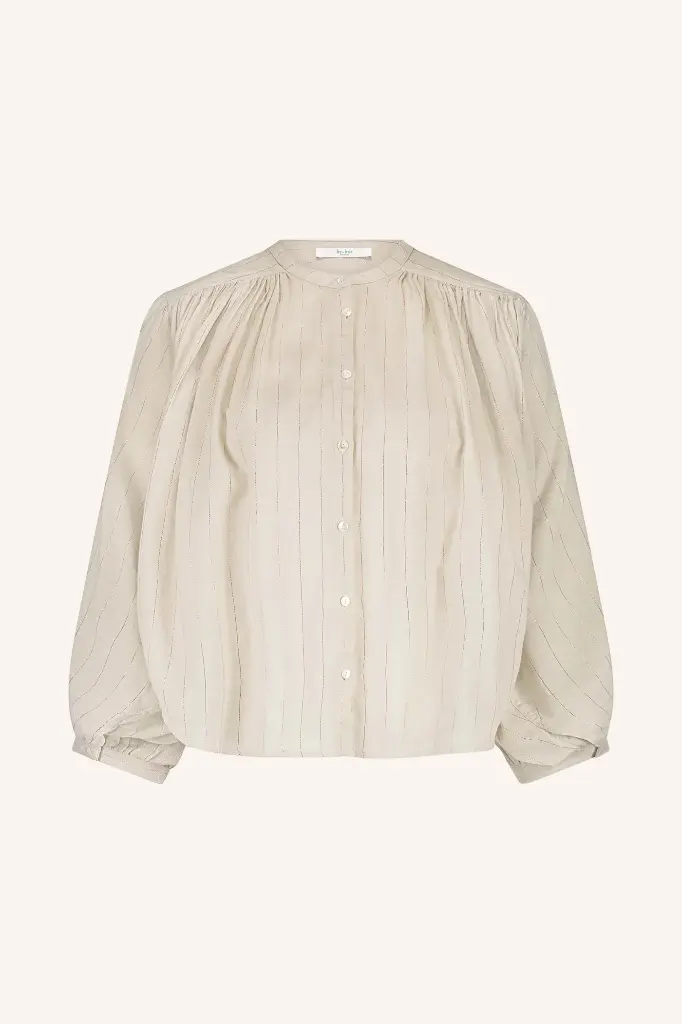 By Bar - Becky lurex blouse - 1700 rose lurex stripe