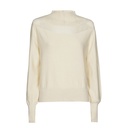 Caroline Biss - FINE KNIT LOOSE-FITTING PULLOVER WITH OPENWORK EFFECT cream