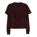 Caroline Biss - LOOSE TOP WITH FLOUNCE EFFECT plum