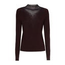 Caroline Biss - FITTED DRESSY PULLOVER IN RIBBED JERSEY plum