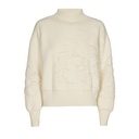 Caroline Biss - COSY PULLOVER WITH FLORAL RELIEF PATTERN cream