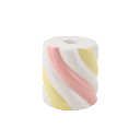 Housevitamin - Kerzenhalter Marshmallow - Dolomit gelb/rosa/weiß 8,5x8,5x9cm