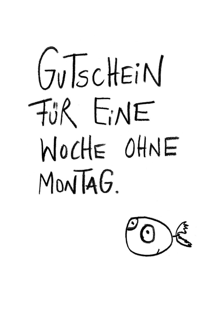 Edition Gute Geister - Postkarte - Montagsgutschein